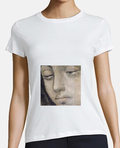 Playera Virgen de Guadalupe - Cara. Mujer, manga corta, calidad premium