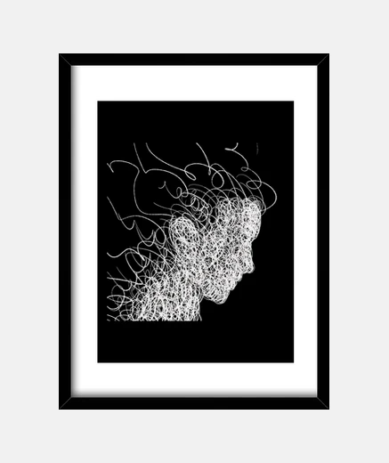 Cadre visage abstrait