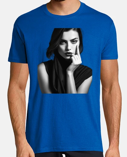 Tee-shirt visage d39une belle femme
