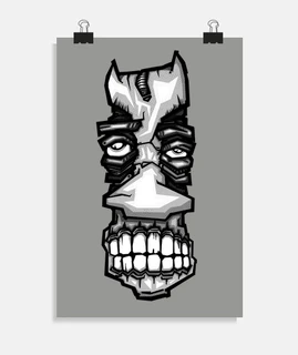 visage étrange gris
