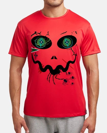 T-shirt viso horror spettrale di halloween