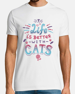 vita con i gatti adotta la t-shirt