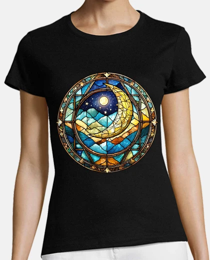 Tee-shirt vitrail lune cathedrale