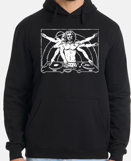 Hoodie vitruvian dj man