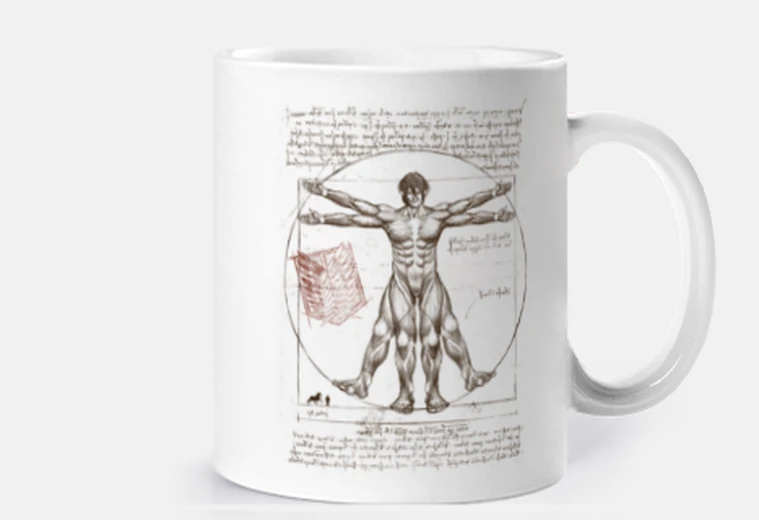 Cup vitruvian eren - attck on titan