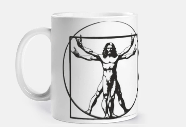 Cup Vitruvian Heavy Metal Rock Man