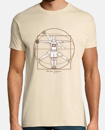 Tee-shirt Vitruvian Jumpman - smooth lines variant