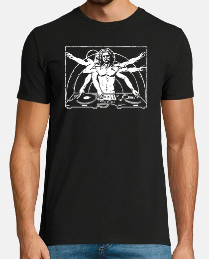 T-shirt Vitruvian Man DJ
