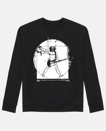 Hoodie vitruvian man guitarist