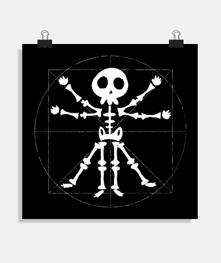 Poster vitruvian skeleton