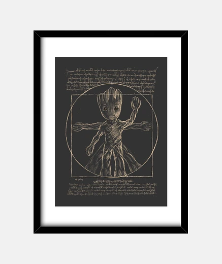 Framed vitruvian tree print