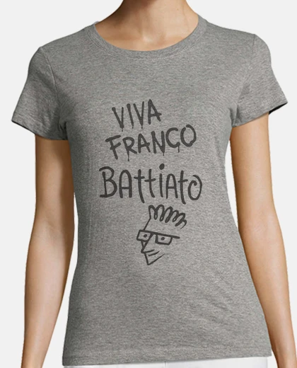 Camiseta Viva Franco Battiato tinta negra