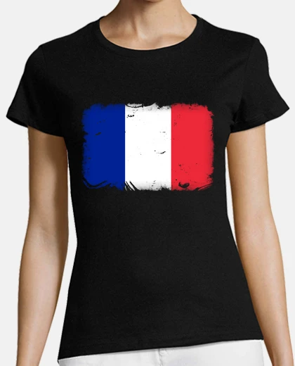 Tee-shirt vive la France col en V 