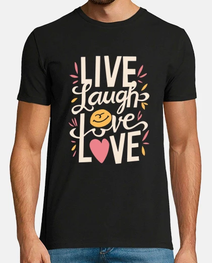 Camiseta vive ríe ama