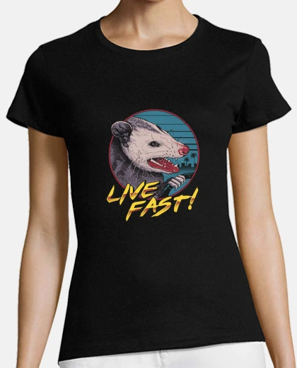 T-shirt vivere le donne veloci della camicia