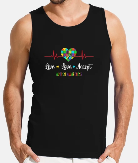 T-shirt vivi l39amore accetta l39autismo del ba