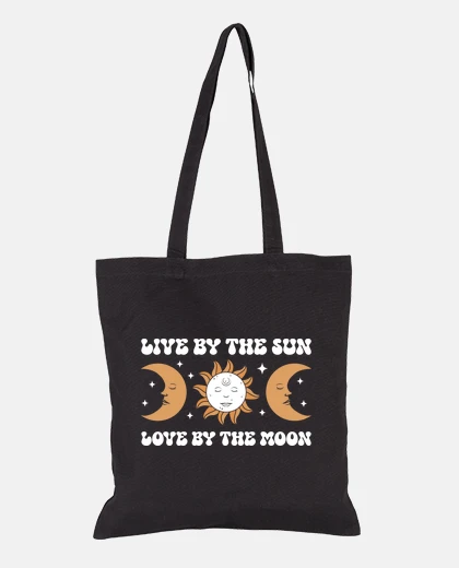 Borsa vivo con il sole e amo con la luna, borsa da donna, spiritualismo, divinazione, magnetismo, magnetiz