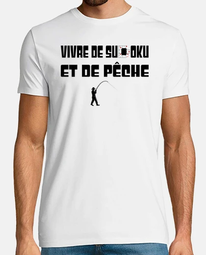 Tee-shirt Vivre de sudoku et de pêche t-shirt