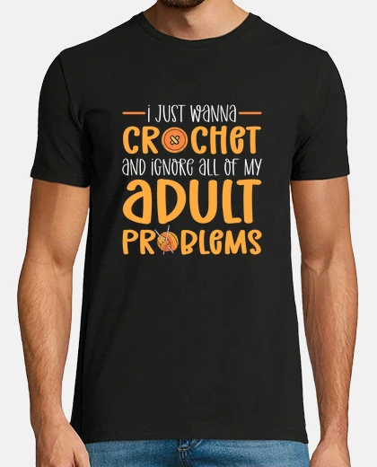 T-shirt voglio solo lavorare all39uncinetto all