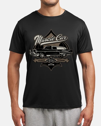 Tee-shirt voiture muscle car USA moteur légende performance édition limitée
