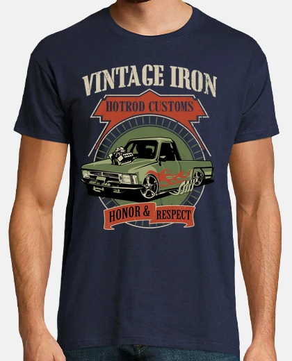 Tee-shirt voiture van ramasser hot rod coutumes honneur et respect vintage