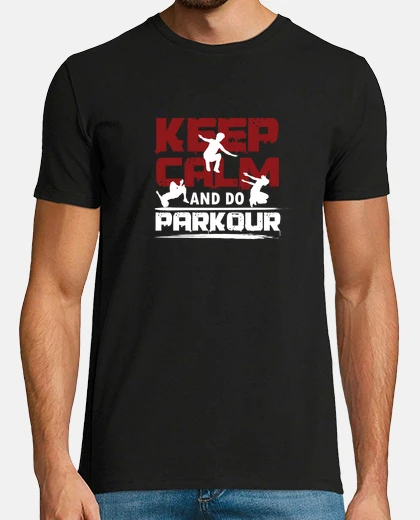 Tee-shirt vol libre parcours d'obstacles équilibre escalade garder calme cadeau de parkour