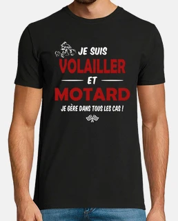Volailler et motard cadeau humour moto