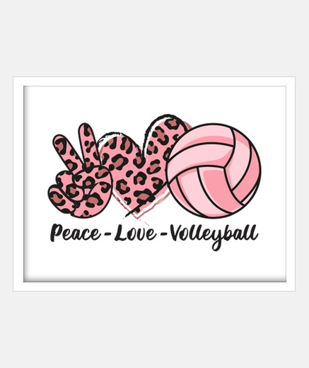 Cuadro voleibol paz amor voleibol