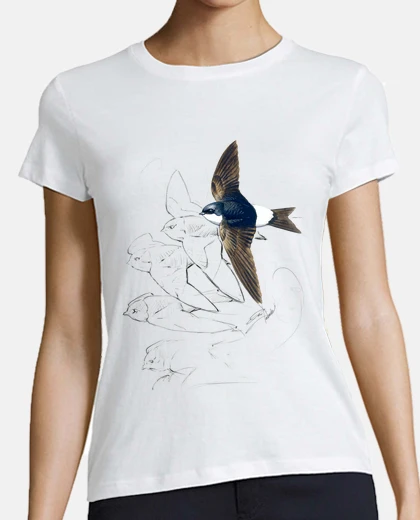 Tee-shirt voler  femme  blanche