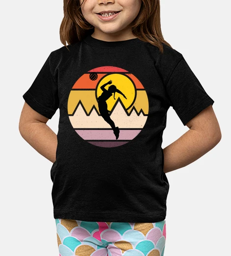 Children's volleyball girl
