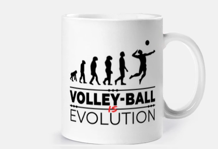 Cup volleyball is evolution message humor