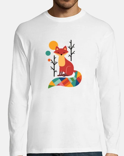 T-shirt volpe arcobaleno