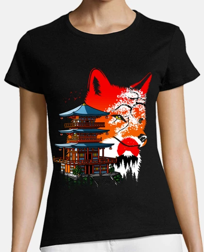 T-shirt volpe del tempio
