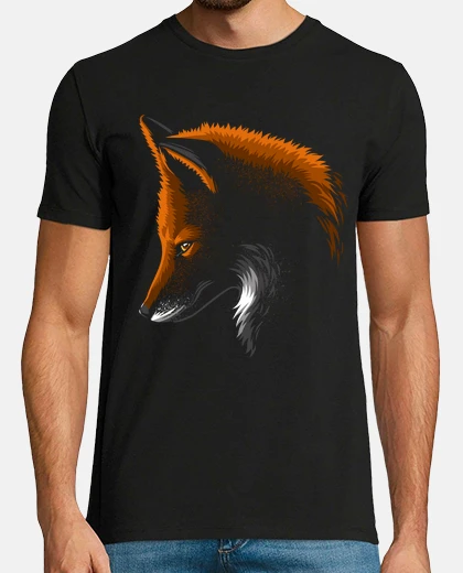 T-shirt volpe nell&#39;ombra