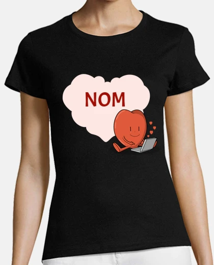 Tee-shirt Votre nom - Cœur de Saint-Valentin