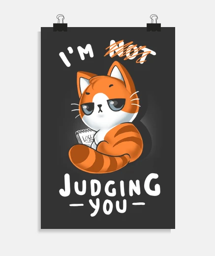 Poster vous juger - kitty sarcastique drôle