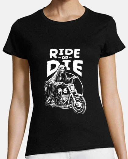 Tee-shirt voyager ou mourrir, road trip de biker