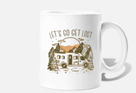 Tasse de camp en émail de camping-car / cadeau de camping-car personnalisé  / son et le sien / cadeau de voyage de couple / accessoires camping /  caravane rétro -  France