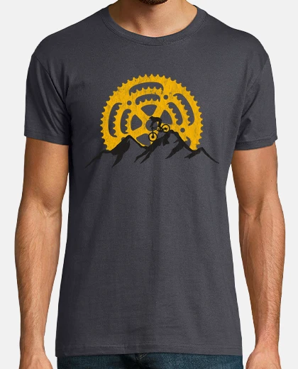 Tee-shirt vtt vtt plateaux de vélo de montagne pignons de vélo aventure
