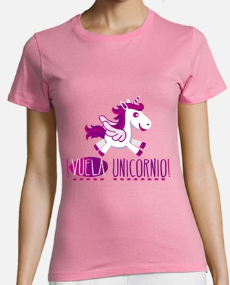 Playera vuela unicornio mujer manga c. laTostadora Mexico