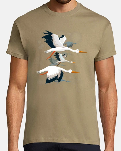 Camiseta vuelo de cigüeñas