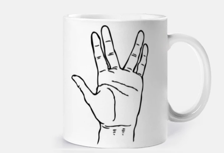 Cup vulcan salute - geek universe