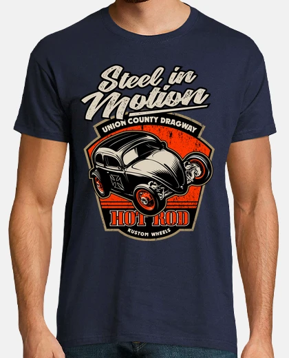 Tee-shirt vw coccinelle voiture hot rod coccinelle acier en mouvement custom