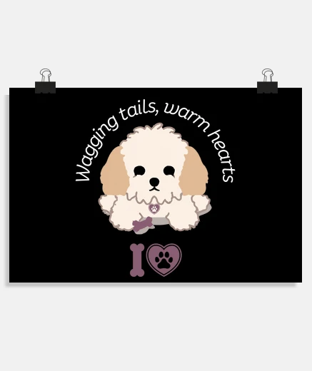 Poster Wagging tails warm hearts