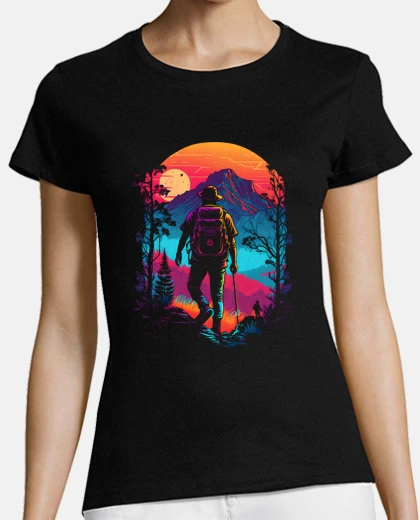Playera walk in the mountains synthwave