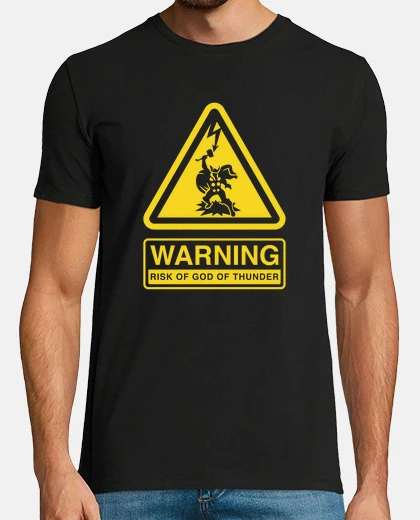 T-shirt warning il rischio of dio of tuoni