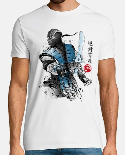 T-shirt warrior ghiaccio sumi-e
