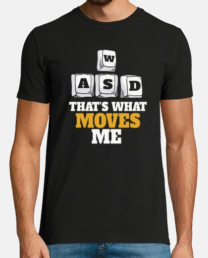 T-shirt wasd mi commuove videogamer giochi per computer giocatori giochi elettronici regalo