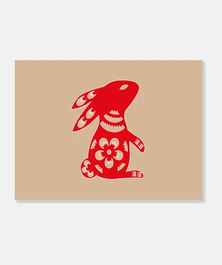 Wall water rabbit - chinese new year