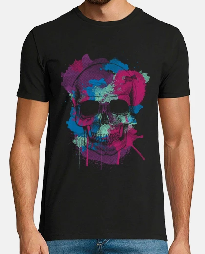T-shirt watercolor skull